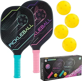 طقم مضارب بيكلبول مع ٢ كرة