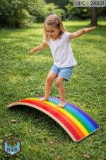 لوح التوازن الخشبي الملون