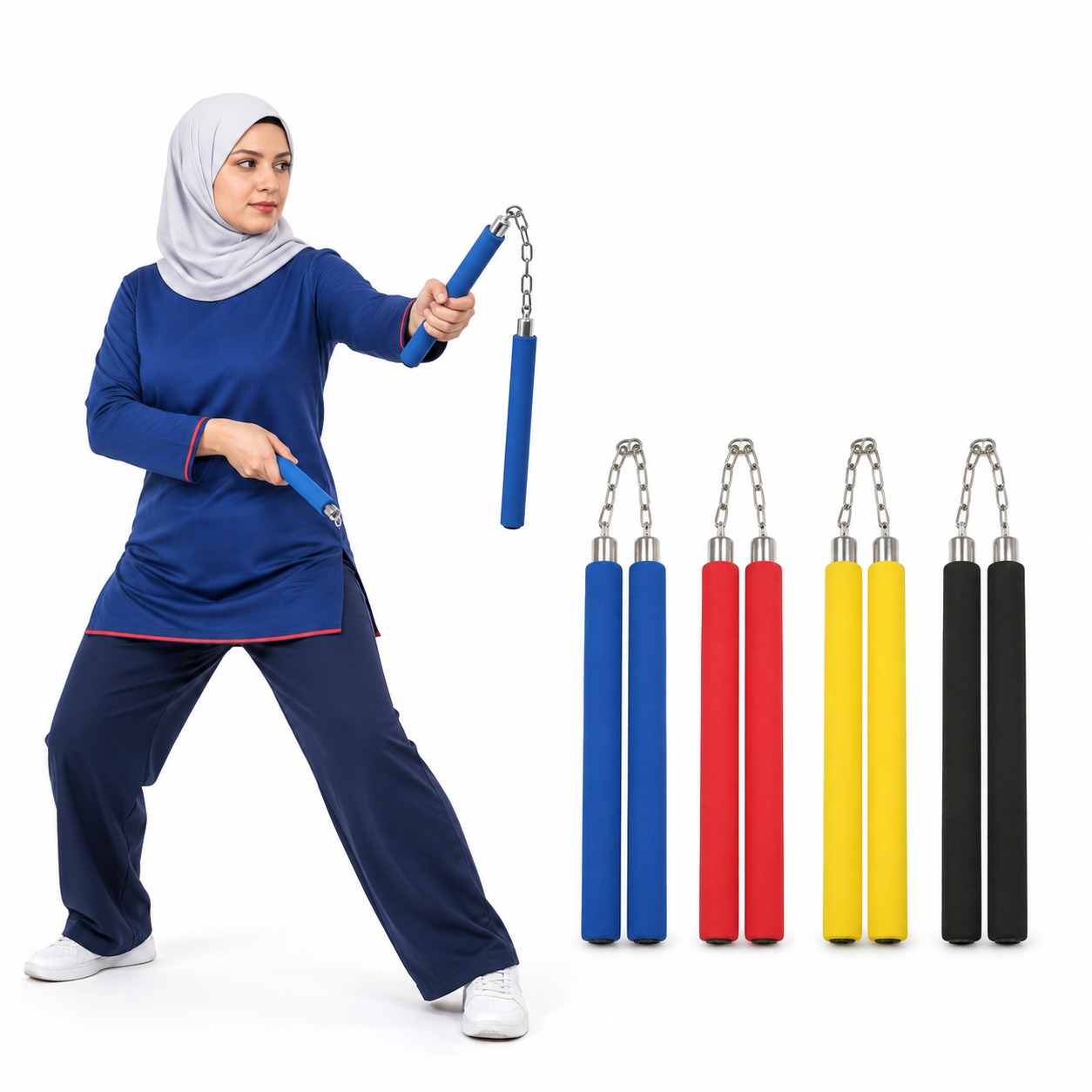 منشاكو اسفنج تدريبي Foam Training Nunchaku - Image 1