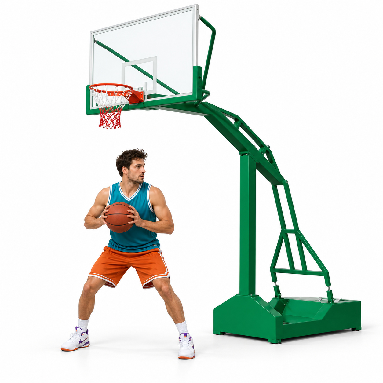 Regulation Portable Basketball Stand ستاند سلة قانوني متحرك Regulation Portable Basketball Stand