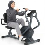 Recumbent Exercise Bike with Backrest and Handles for Upper and Lower Body Workouts